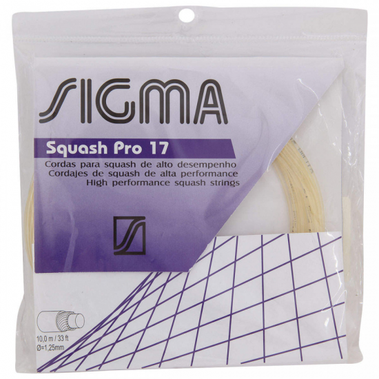 SET DE CORDA SIGMA SQUASH PRO 17 1.25 - NATURAL